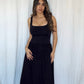 Bustier Top Ballon Midi Dress