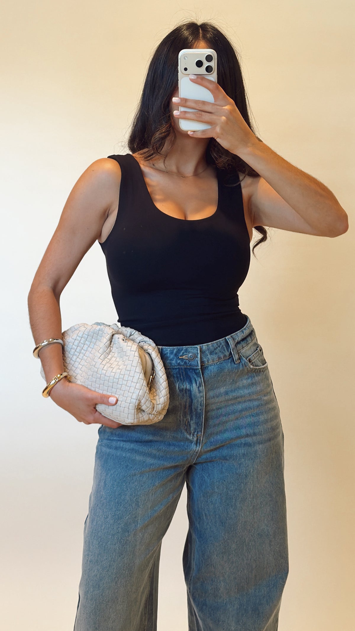 Black Double Layered Bodysuit - FINAL SALE