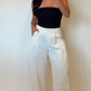 Cotton Barrel-Leg Trousers