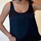 Sleeveless Satin Tank Top