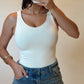Ivory Double Layered Bodysuit - FINAL SALE