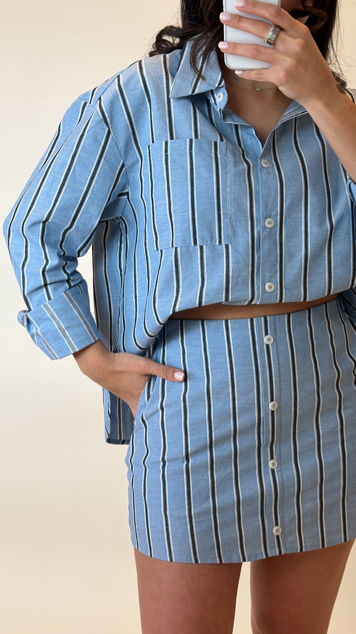Marais Pinstripe Two-Piece Set