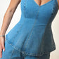 Timeless Peplum Denim Set