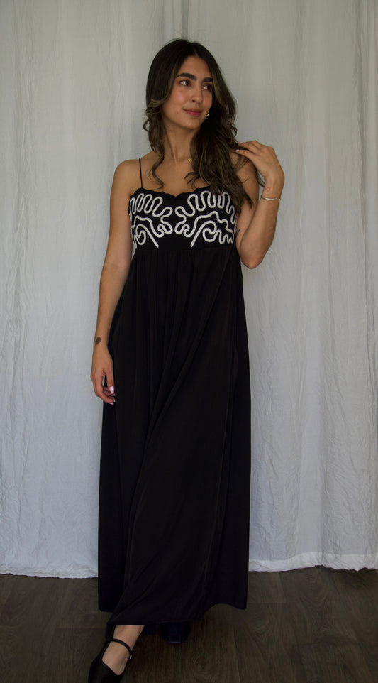 Embroidered Maxi Dress