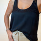 Sleeveless Satin Tank Top