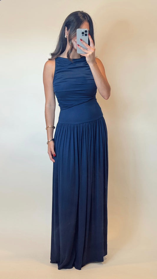 Boat Neck Sleeveless Maxi
