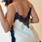 Lace Trim Silk Top
