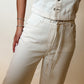 Drawstring Detail Denim Pants