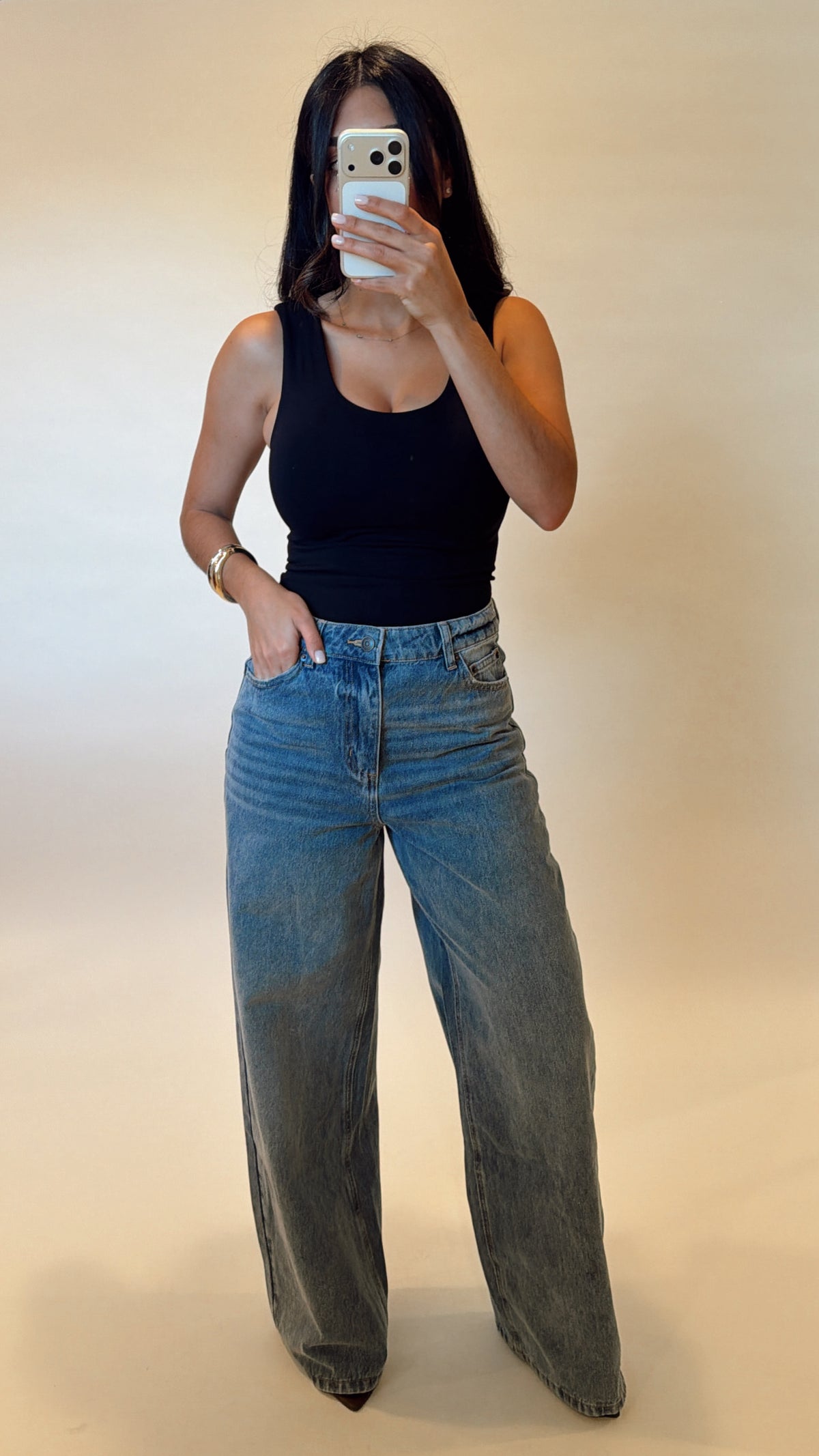 Black Double Layered Bodysuit - FINAL SALE