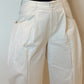 Cotton Barrel-Leg Trousers