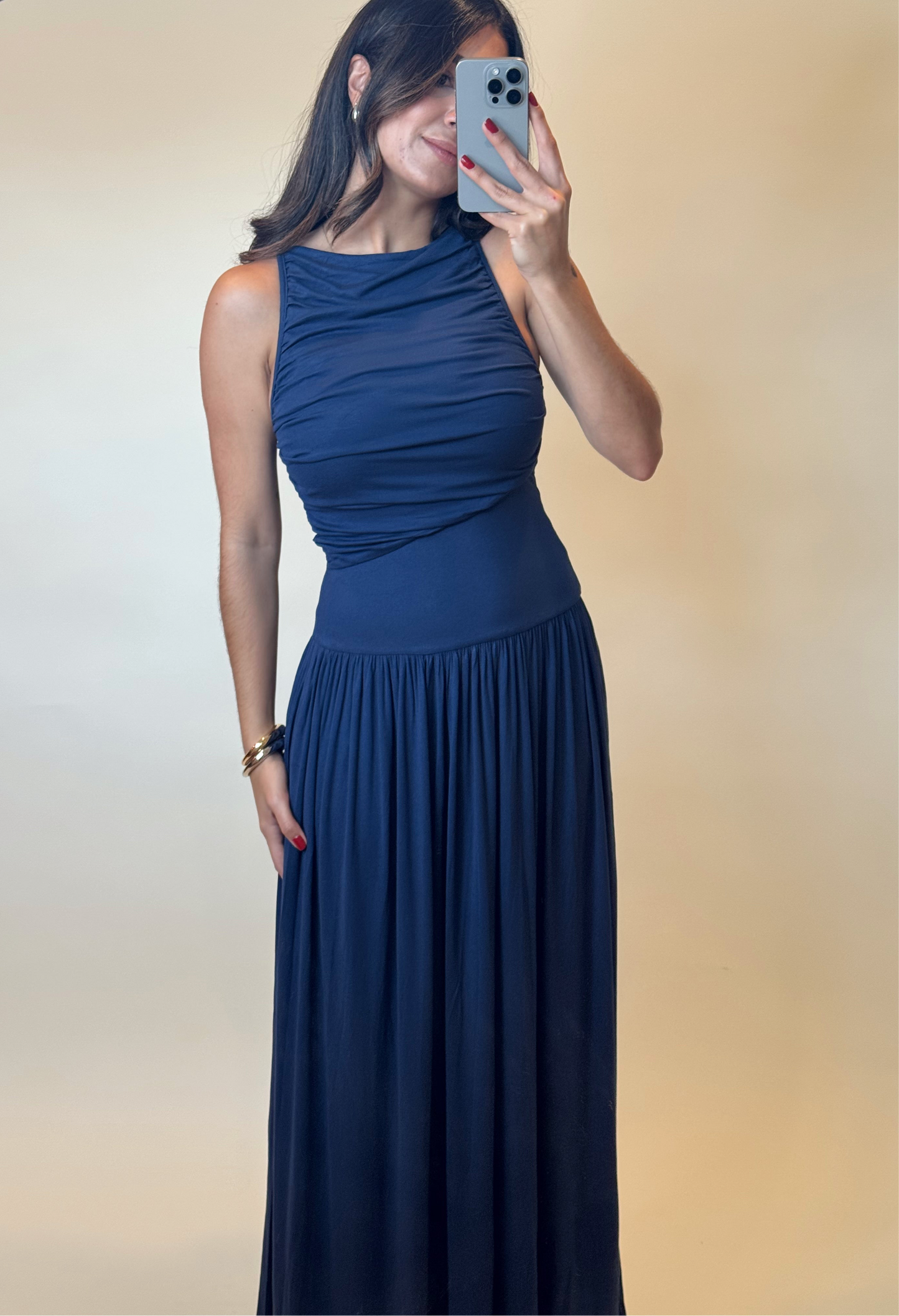 Boat Neck Sleeveless Maxi
