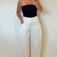 Cotton Barrel-Leg Trousers