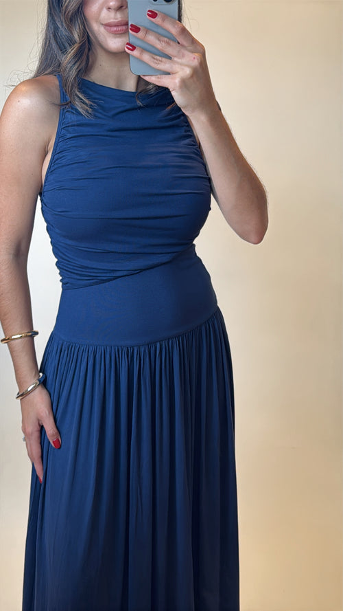 Boat Neck Sleeveless Maxi