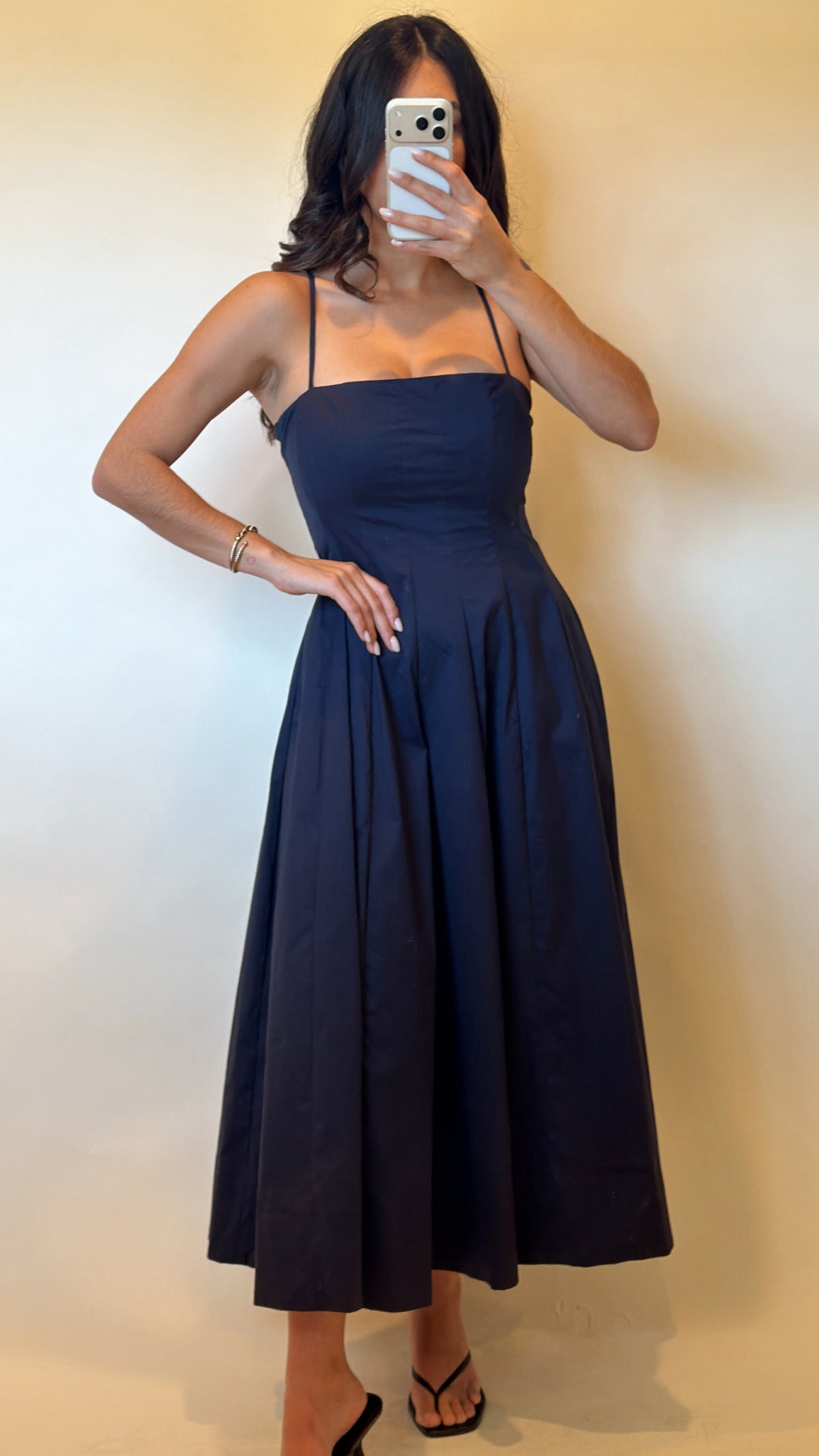 Contour Navy Midi Dress