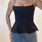 Black Peplum Top