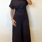 Noir Wide-Leg Essential Jumpsuit