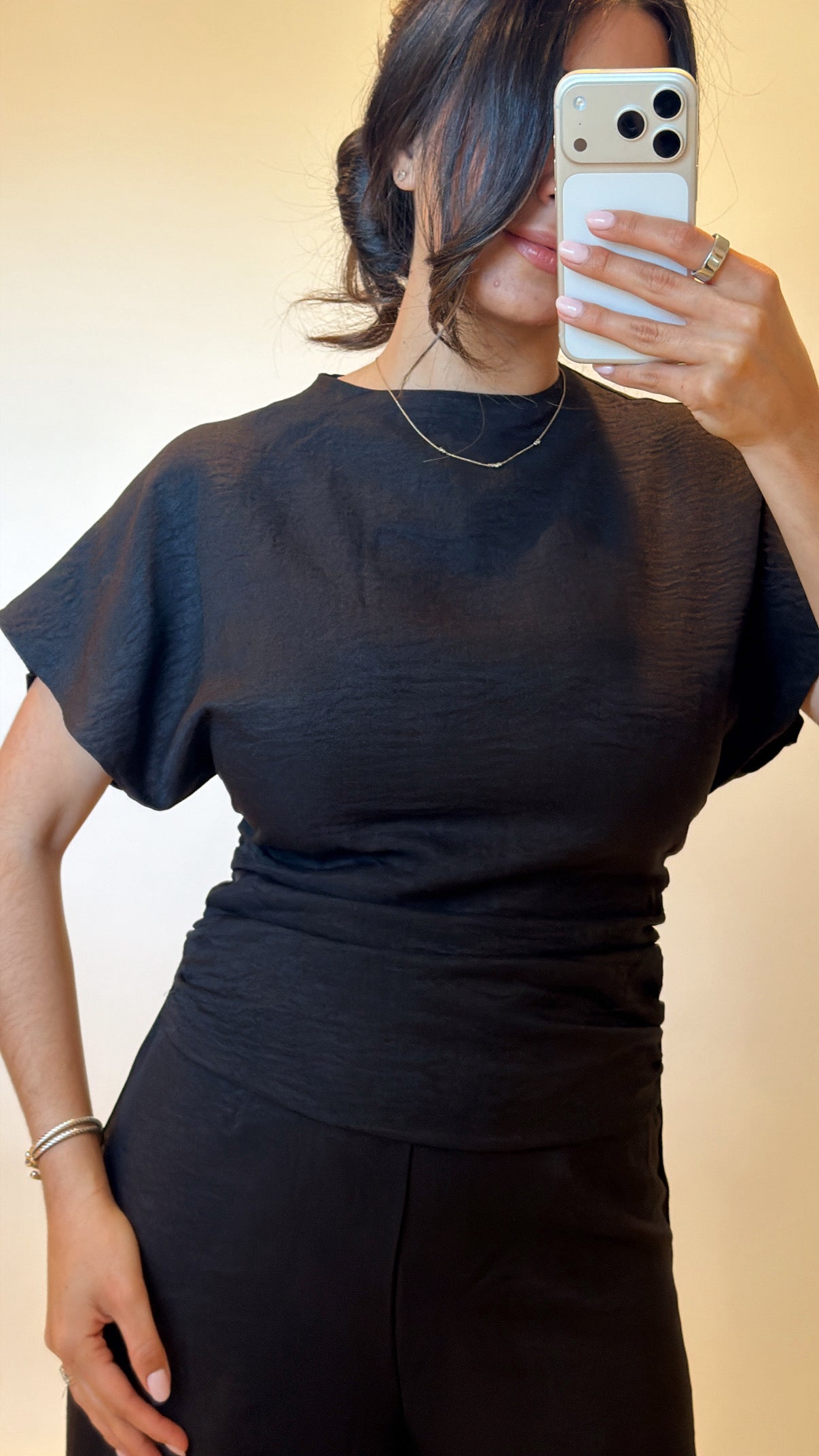 Noir Wide-Leg Essential Jumpsuit