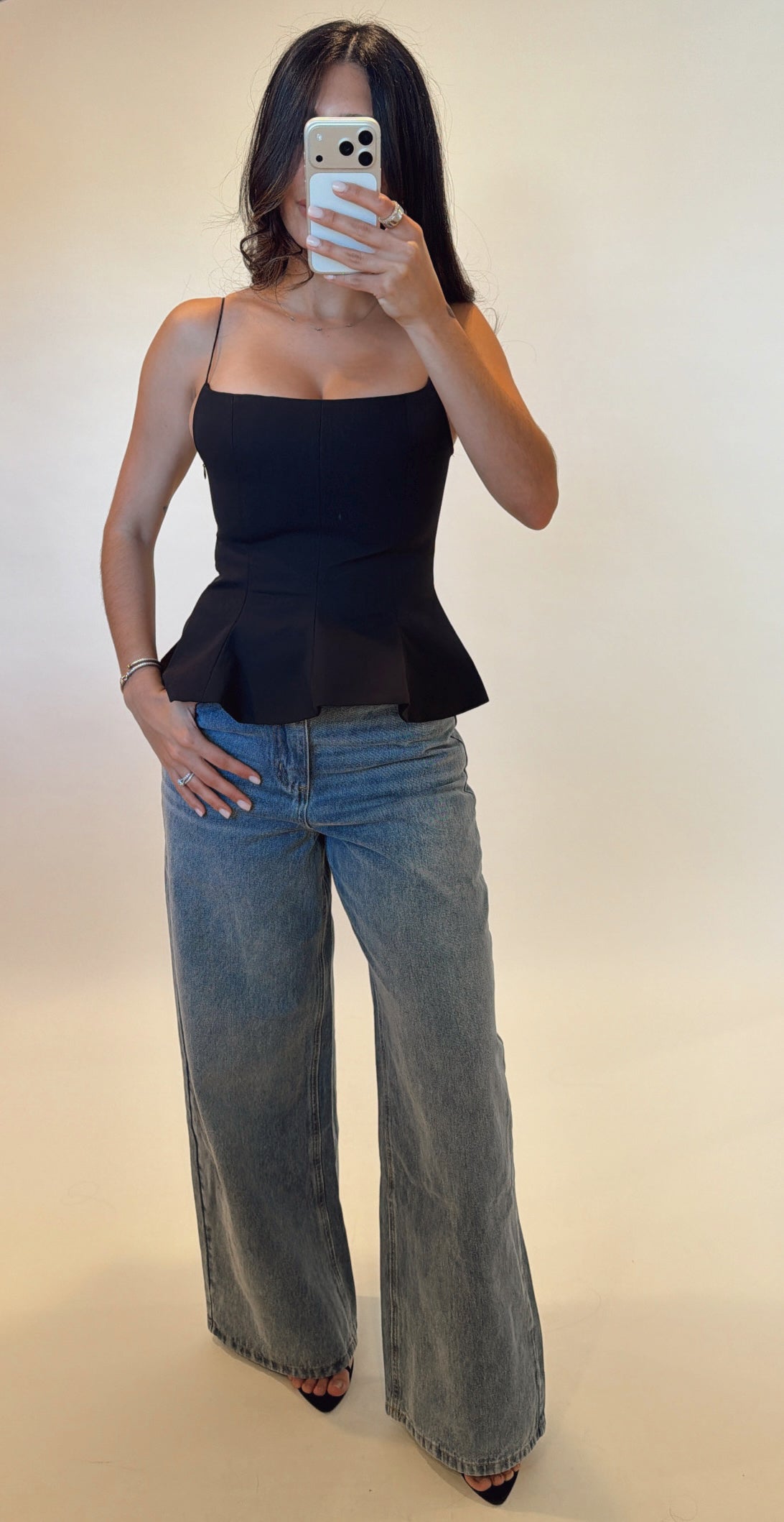 Washed Wide Leg Jean
