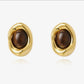 Saylor Tiger Eye Studs