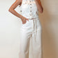 Drawstring Detail Denim Pants