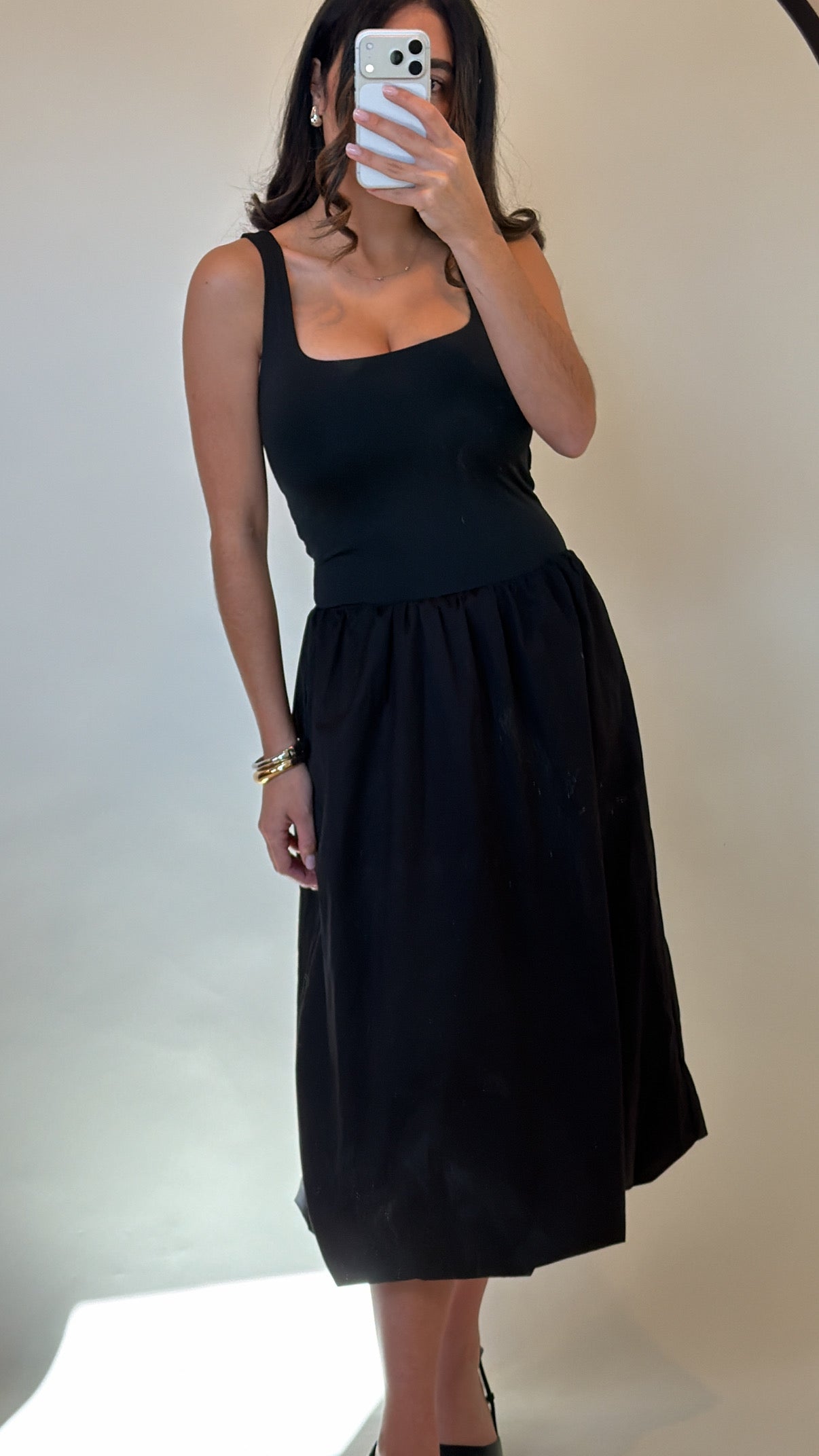 Bustier Top Ballon Midi Dress-FINAL SALE