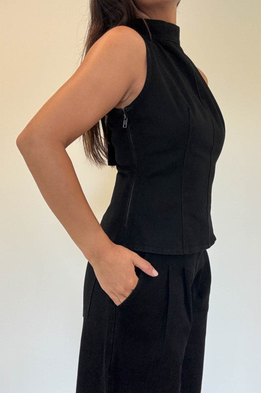 Denim Halter Top