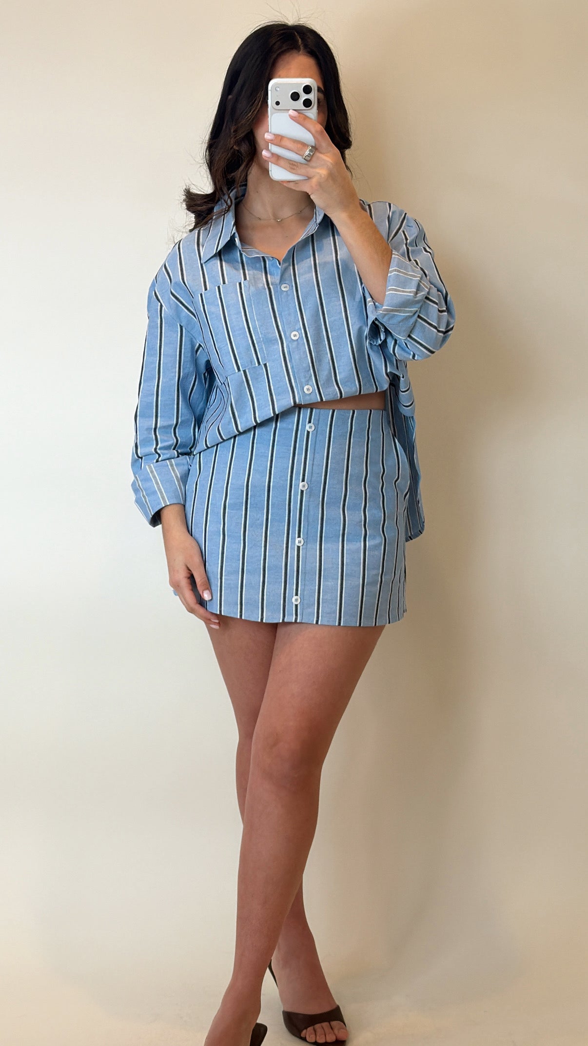 Marais Pinstripe Two-Piece Set