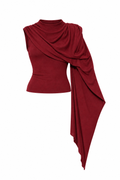 Morello Draped Scarf Top