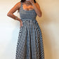 Maren Gingham Smocked Maxi Dress