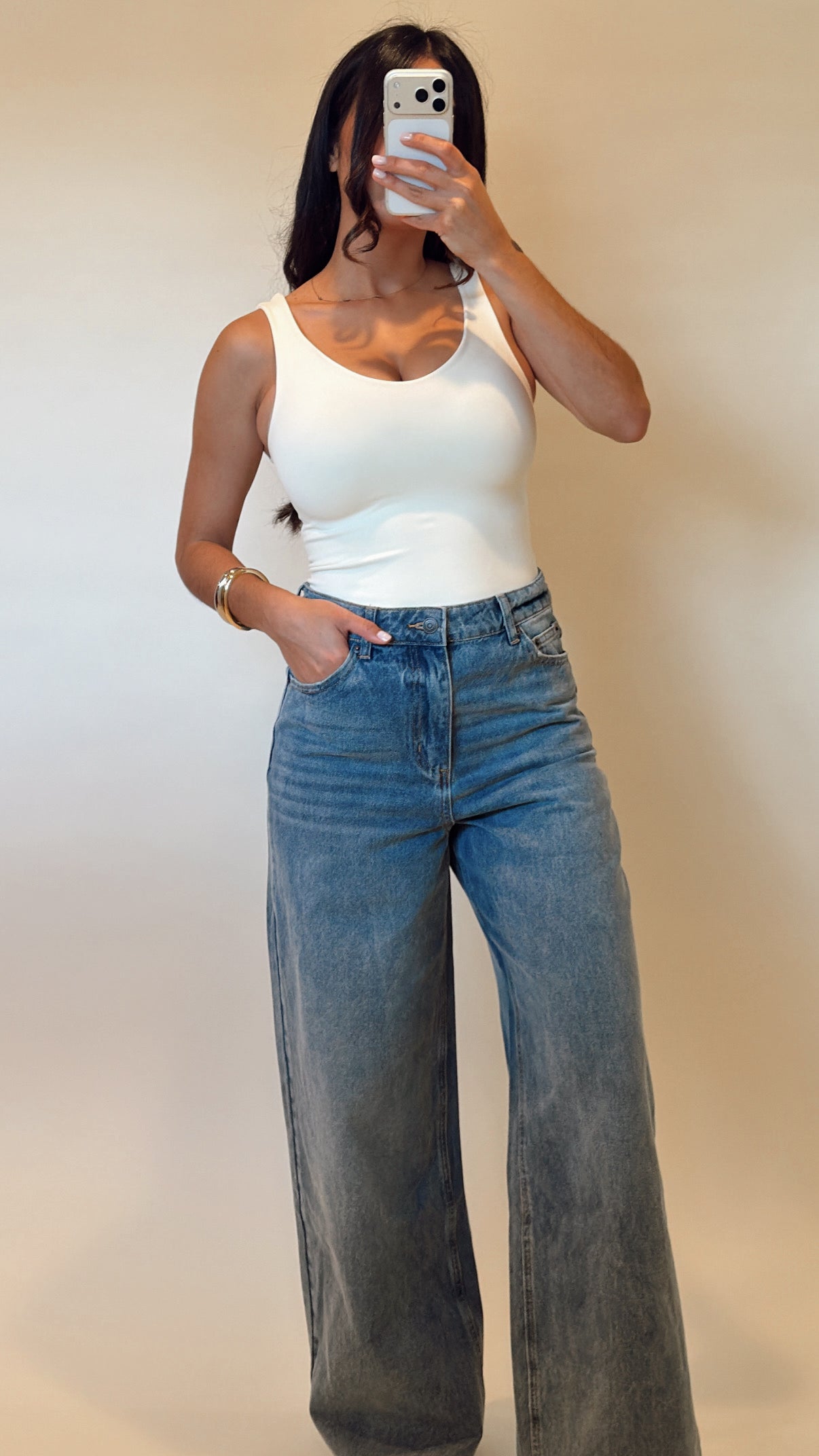Ivory Double Layered Bodysuit - FINAL SALE
