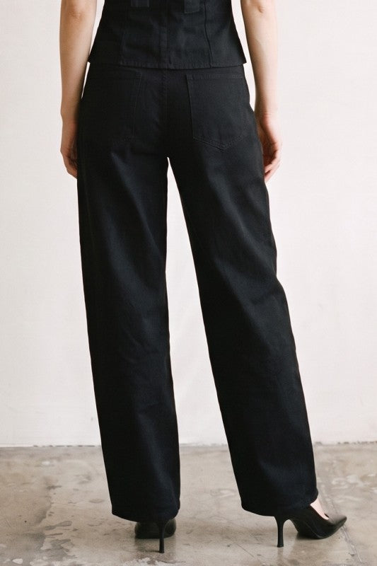 Low Rise Wide Leg Jeans