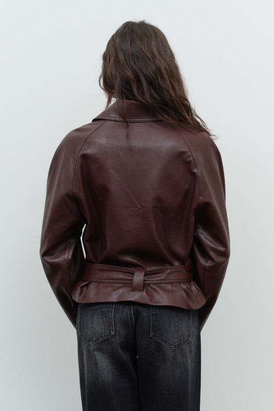 Oxwood Leather Belted Trench- PRE ORDER ships Nov 2