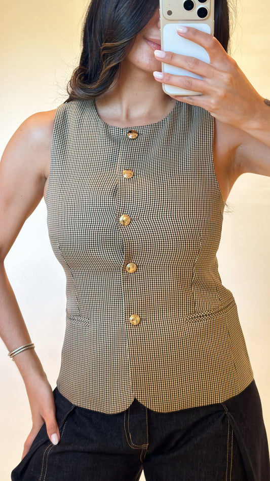Harper Check Vest