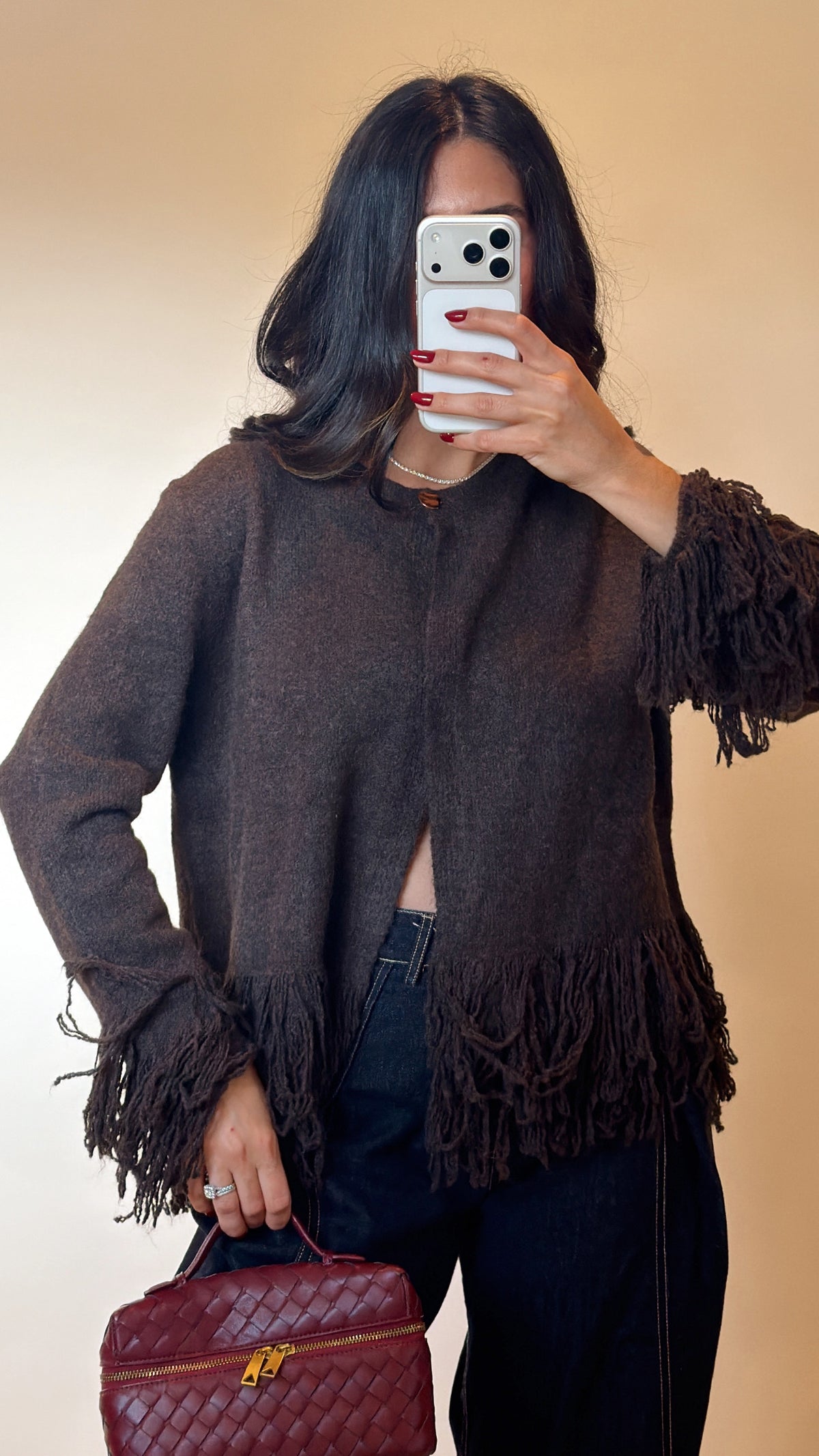 Fringe Knit Cardigan