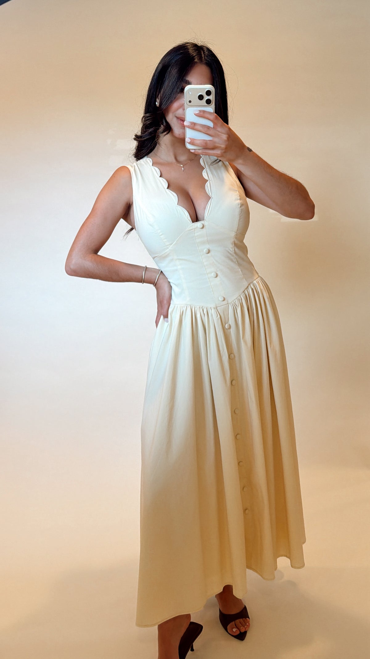 Eva Scalloped Dress