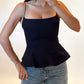 Black Peplum Top