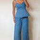 Timeless Peplum Denim Set