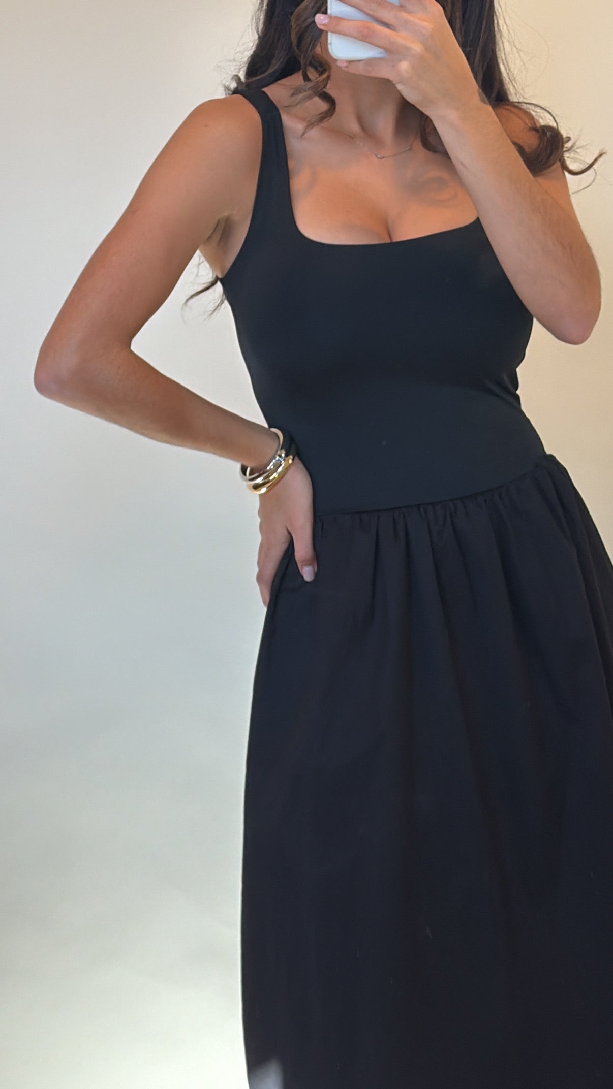 Bustier Top Ballon Midi Dress-FINAL SALE