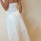 White Lace High Neck Midi Dress