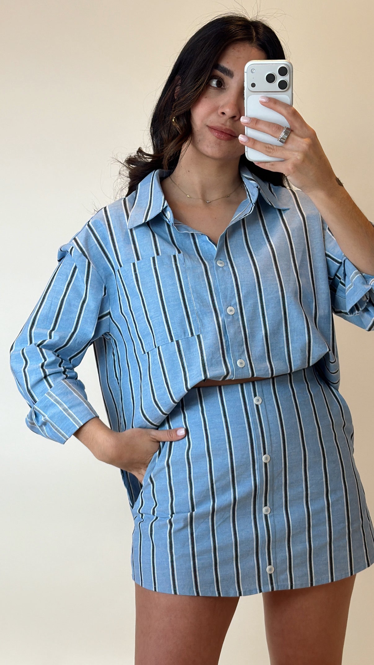 Marais Pinstripe Two-Piece Set