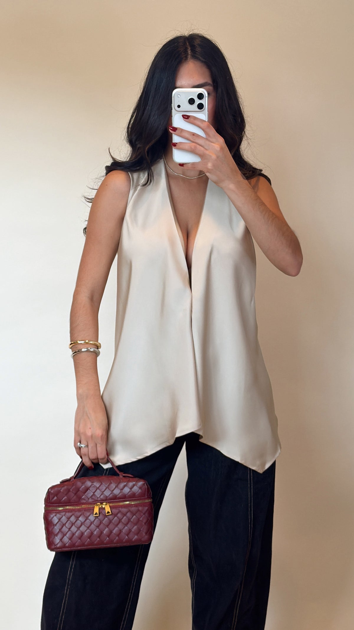 Sienna Wrap Satin Top