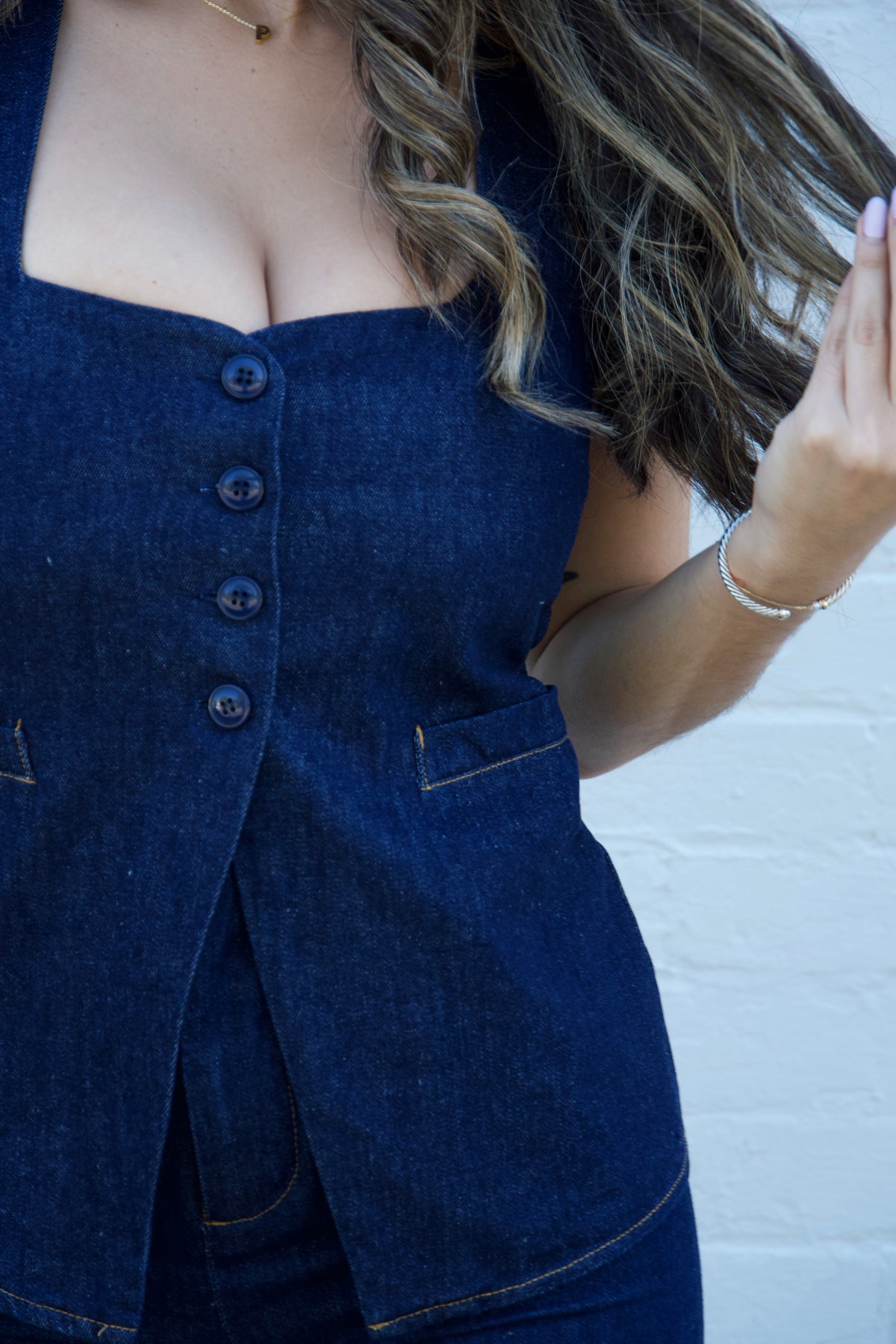Ellen Denim Top- FINAL SALE