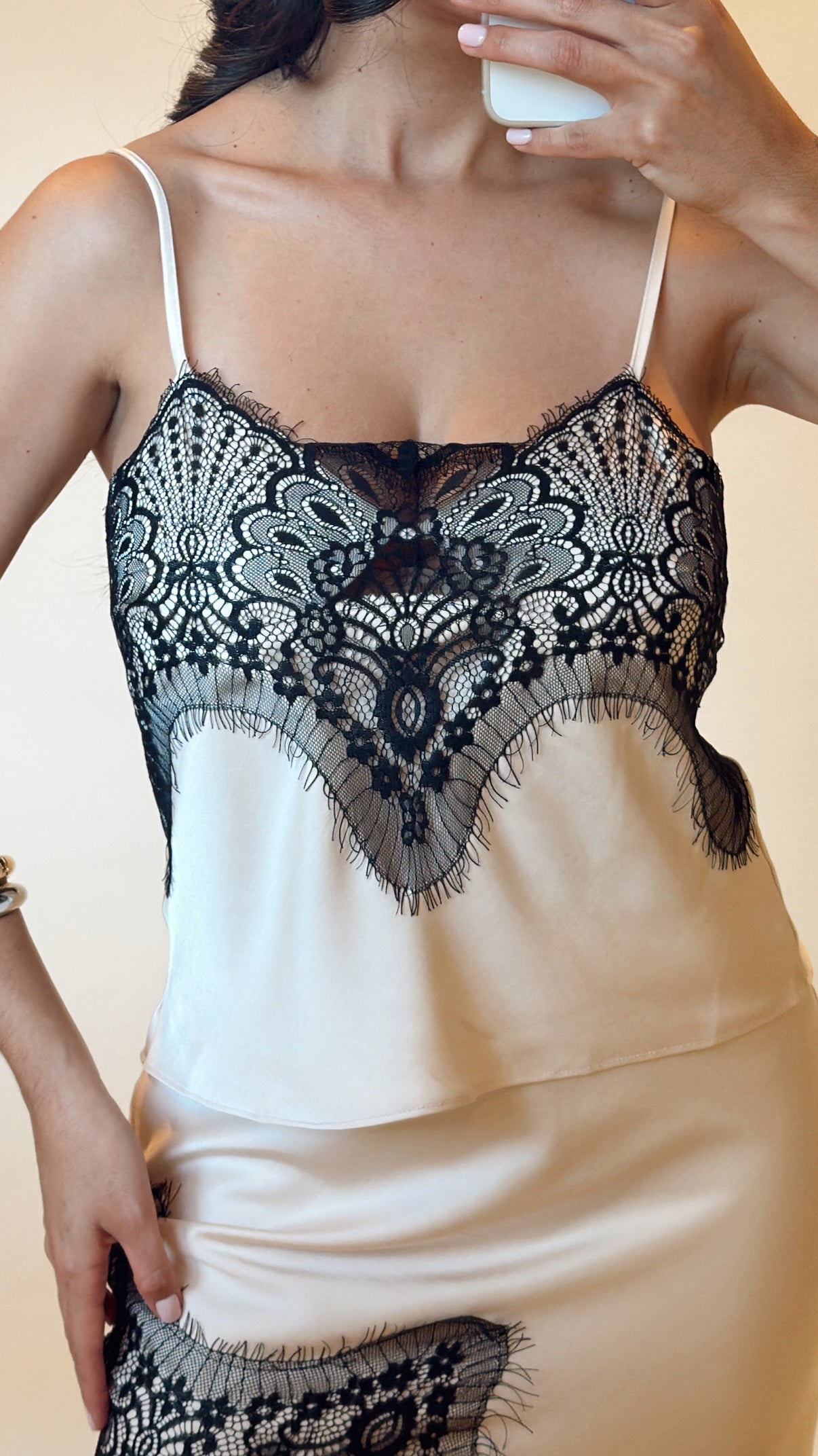 Contrast Lace Top