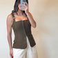 Olive Corset Top