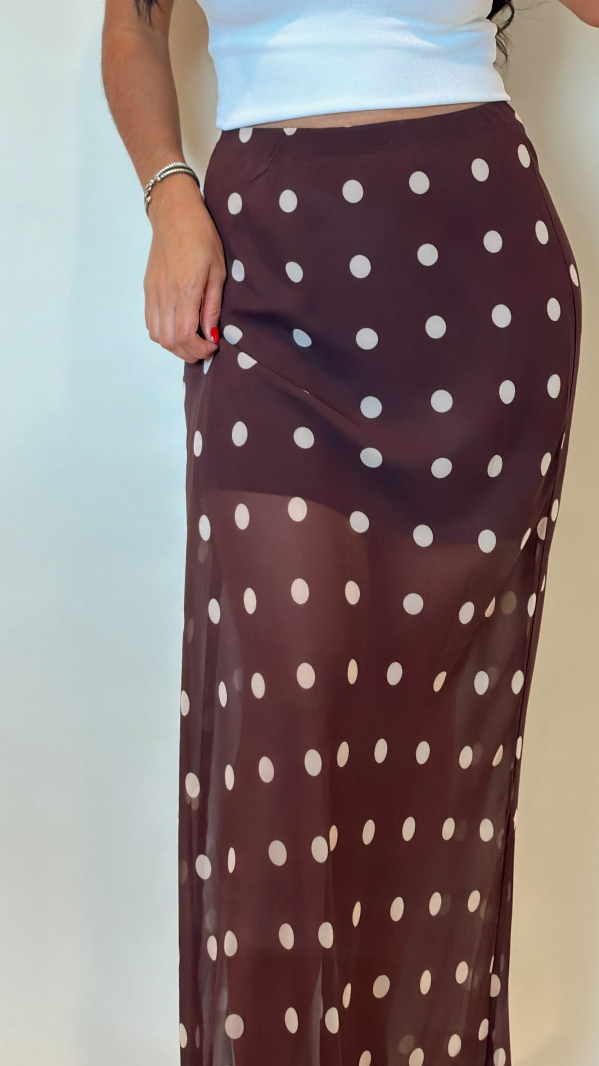 Polka Dot Maxi Skirt