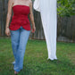 Cherry Linen Top