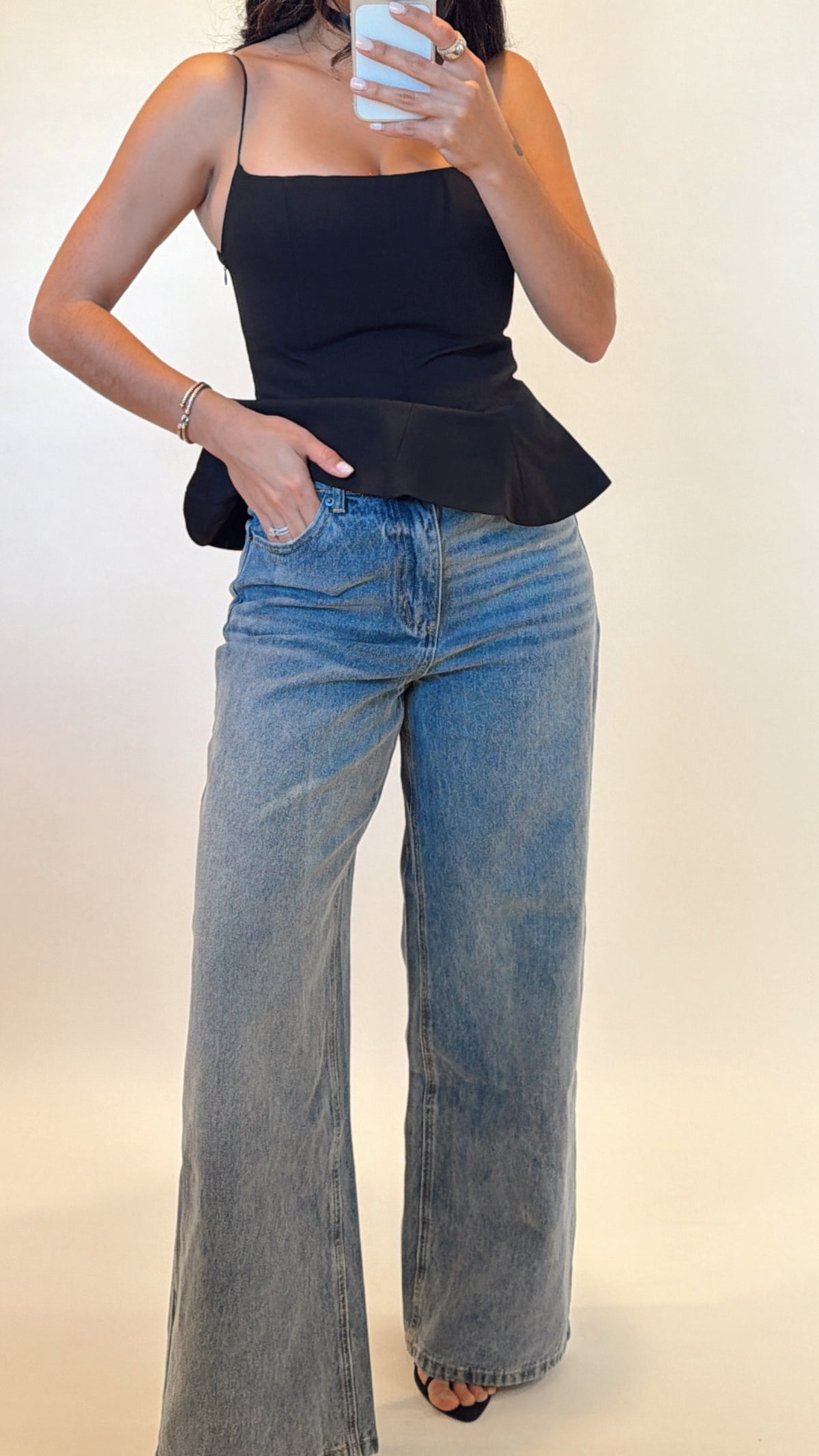 Washed Wide Leg Jean