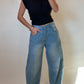 Alanis Low Rise  Barrel Jeans-FINAL SALE