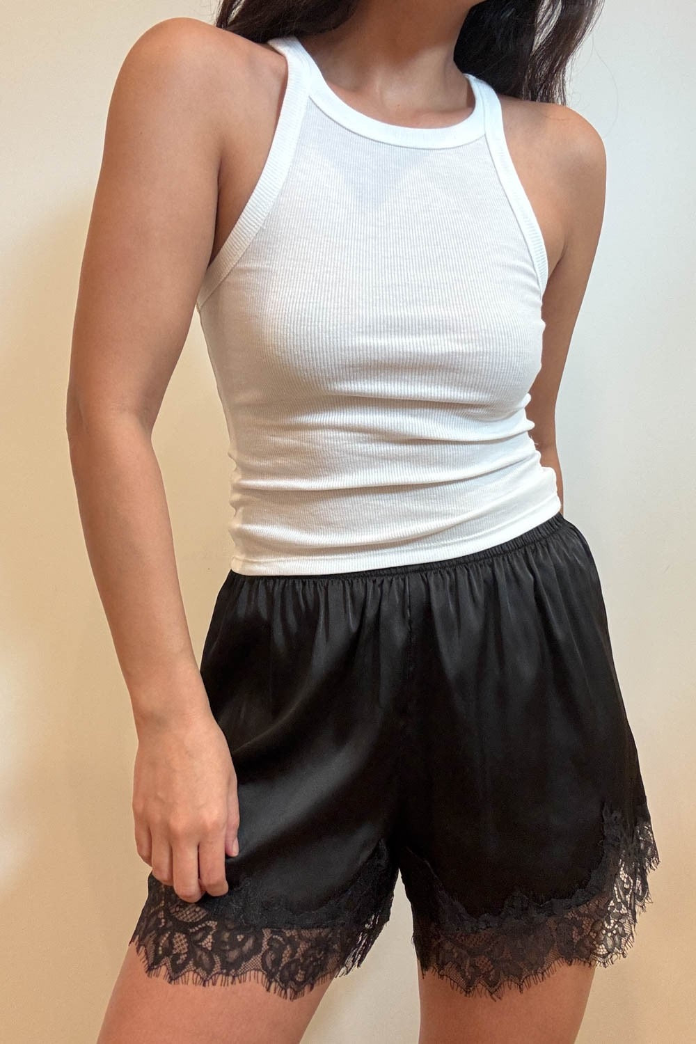 Satin Lace Shorts