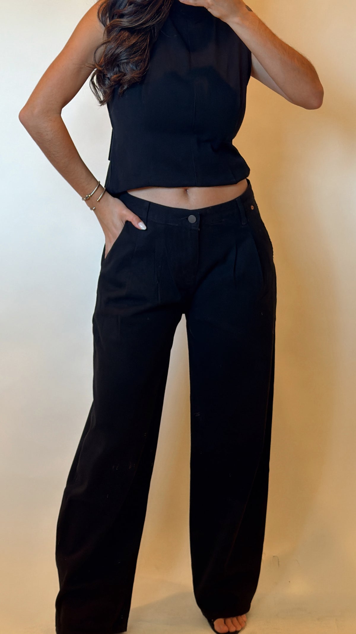 Low Rise Wide Leg Jeans